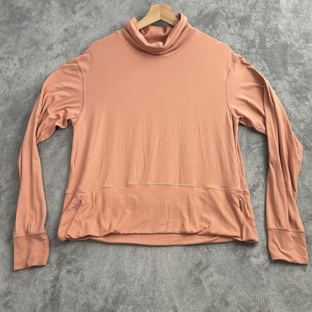 Lululemon Sweatshirt Womens 8 Ready To Rulu Pullover Funnel Neck Pink Savannah